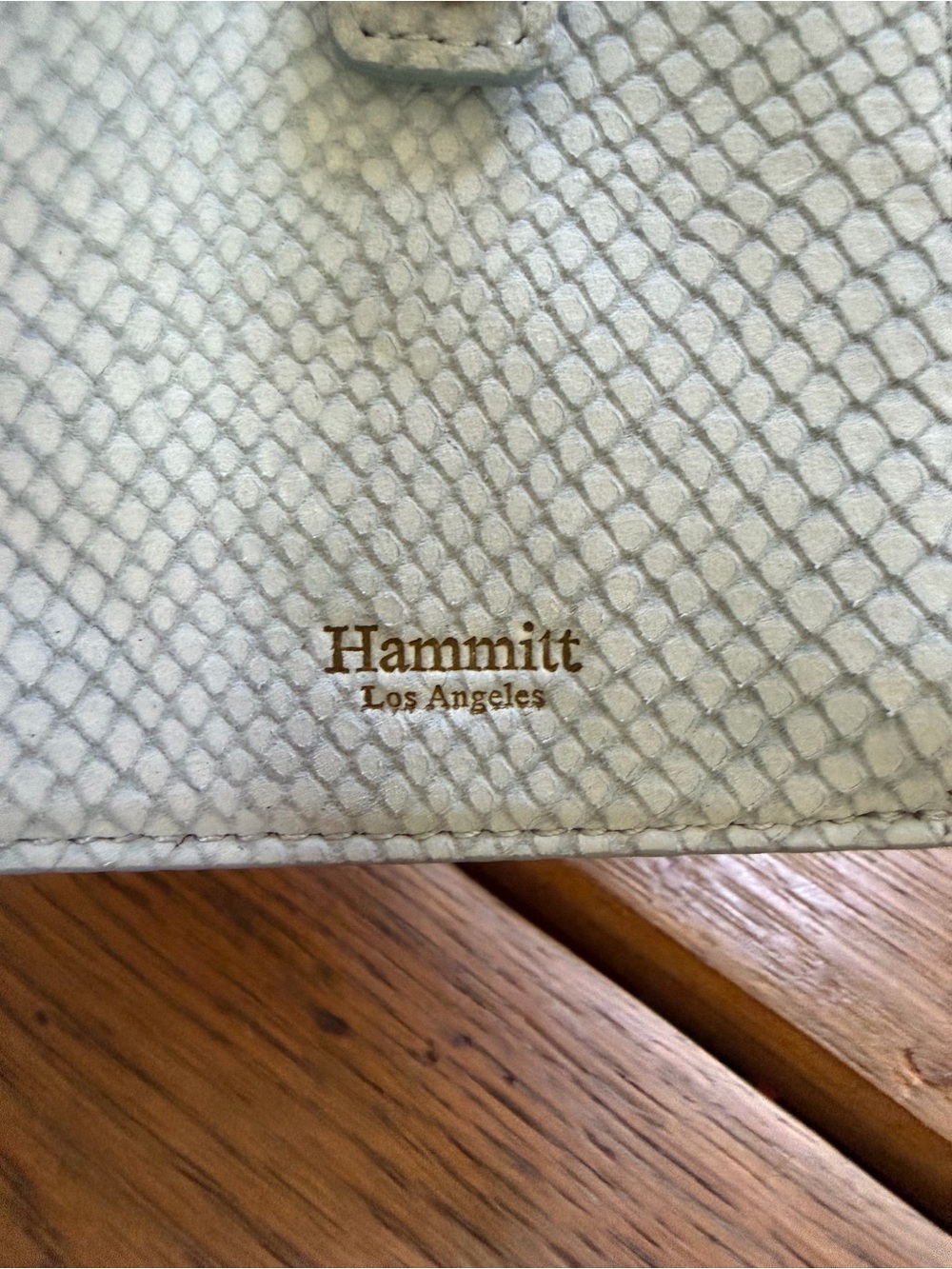 Hammitt 210-West Wallet Light Blue Textured Leather - Picture 3 of 4
